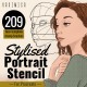 Stylised Portrait Stencil